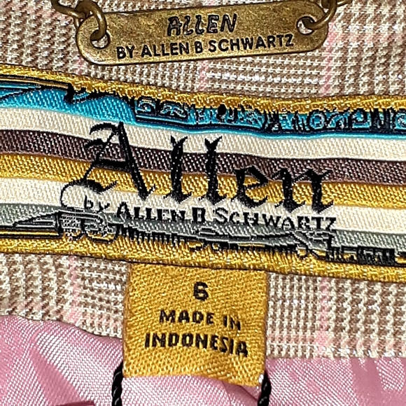 ALLEN BY ALLEN SCHWARTZ WOMEN 2 PIECE BLAZER/CARPI SUIT EMBROIDERED FLORAL SZ 6 - Picture 7 of 16